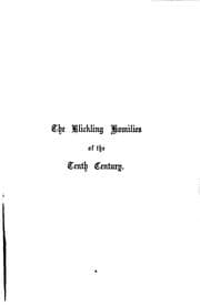 Tapa de The Blickling homilies of the tenth century