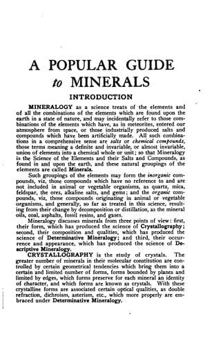 Tapa de A popular guide to minerals