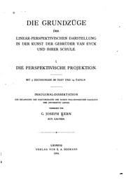 Tapa de Die Grundzüge der linear-perspektivischen  darstellung in der kunst der gebrüder Van Eyck und ihrer schule