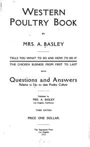 Tapa de Western poultry book