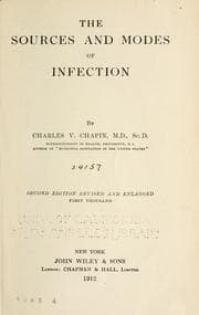 Tapa de The sources and modes of infection