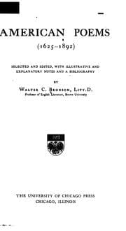 Tapa de American poems (1625-1892) ..