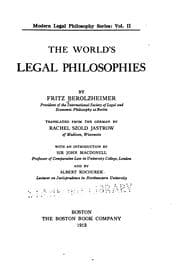 Tapa de The world's legal philosophies