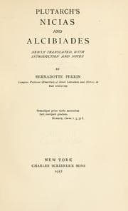 Tapa de Plutarch's Nicias and Alcibiades