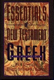 Tapa de Essentials of New Testament Greek