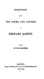 Tapa de Selections From The Poems And Letters Of Bernard Barton