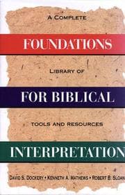 Tapa de Foundations for Biblical Interpretation