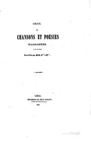 Tapa de Choix de chansons et poésies wallonnes