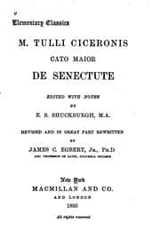 Tapa de M. Tulli Ciceronis Cato maior de senectute