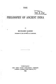Tapa de The philosophy of ancient India