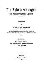 Tapa de Die schulordnungen des grossherzogtums Hessen