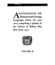 Tapa de A catalogue of books printed in foreign languages before the year 1600