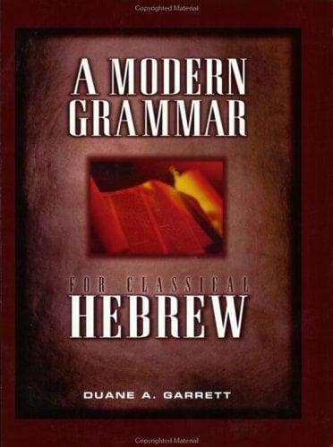 Tapa de A modern grammar for classical Hebrew