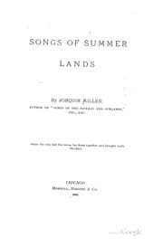 Tapa de Songs of summer lands