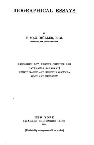 Tapa de Biographical essays