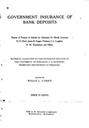 Tapa de Government insurance of bank deposits