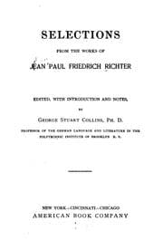 Tapa de Selections from the works of Jean Paul Friedrich Richter