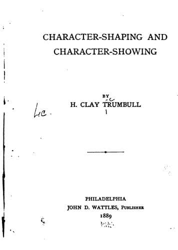 Tapa de Character-shaping and character-showing