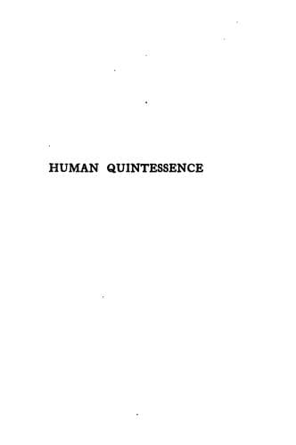 Tapa de Human quintessence