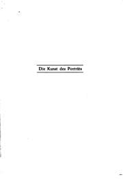 Tapa de Die kunst des porträts ..