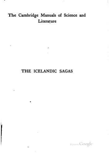 Tapa de The Icelandic sagas