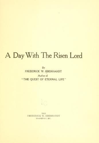 Tapa de A day with the risen Lord