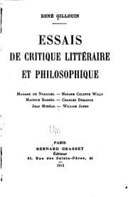 Tapa de Essais de crtique littéraire et philosophique