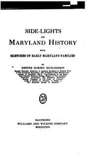 Tapa de Side-lights on Maryland history