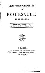 Tapa de Œuvres choisies de Boursault ..