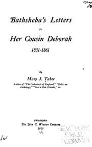 Tapa de Bathsheba's letters to her cousin Deborah 1831-1861