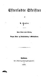 Tapa de Efterladte skrifter af R. Keyser