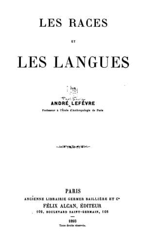 Tapa de Les races et les langues