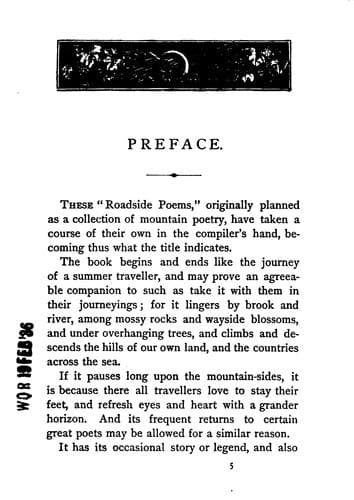 Tapa de Roadside poems for summer travellers