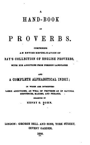 Tapa de A hand-book of proverbs