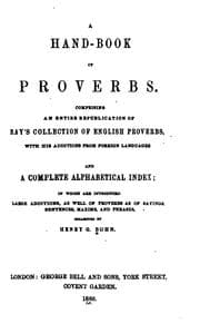 Tapa de A hand-book of proverbs