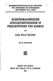 Tapa de Elektromagnetische Ausgleichsvorgänge in Freileitungen und Kabeln
