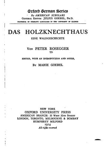 Tapa de Das Holzknechthaus, eine Waldgeschichte