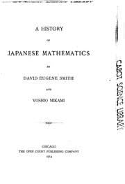 Tapa de A history of Japanese mathematics