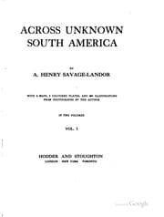 Tapa de Across unknown South America