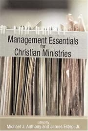 Tapa de Management essentials for Christian ministries