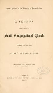 Tapa de Edward Everett in the ministry of reconciliation