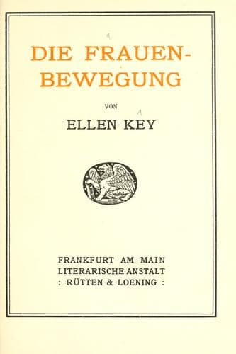 Tapa de Die frauenbewegung