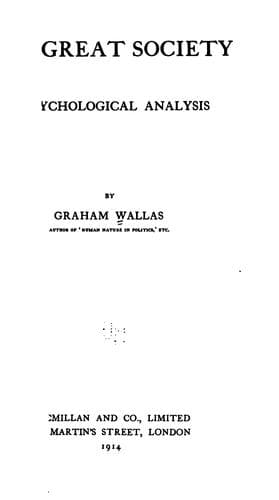 Tapa de The great society