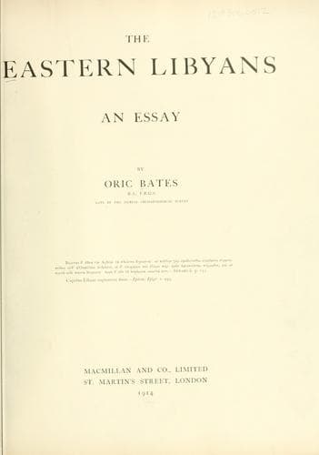 Tapa de The eastern Libyans