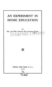Tapa de An experiment in home education