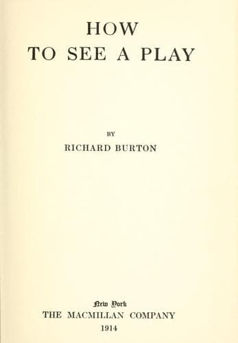 Tapa de How to see a play