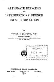 Tapa de Alternate exercises for introductory French prose composition