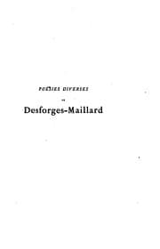 Tapa de Poésies diverses de Desforges-Maillard