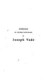 Tapa de Poésies et lettres facétieuses de Joseph Vadé