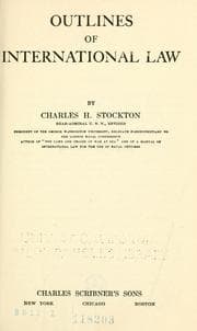 Tapa de Outlines of International Law